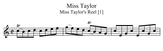 Miss Taylor - staff notation