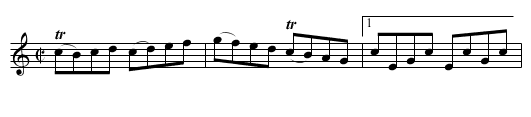 Miss Taylor's Reel -- Keith - staff notation