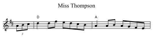 Miss Thompson - staff notation