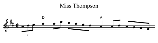 Miss Thompson - staff notation