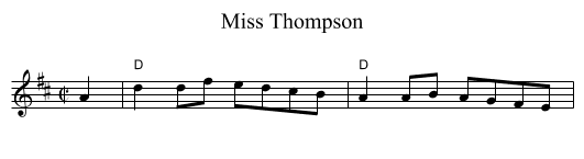 Miss Thompson - staff notation