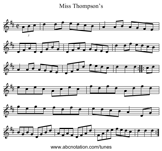 Miss Thompson’s - staff notation