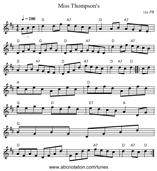 Miss Thompson's - staff notation