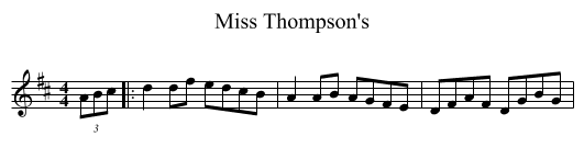 Miss Thompson's - staff notation