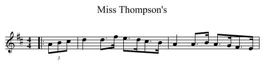 Miss Thompson's - staff notation