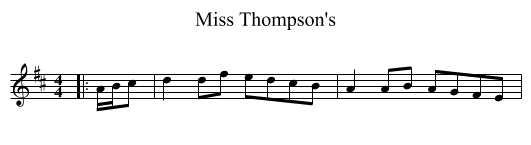 Miss Thompson's - staff notation