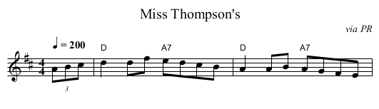 Miss Thompson's - staff notation