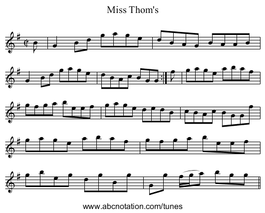 Miss Thom's - staff notation