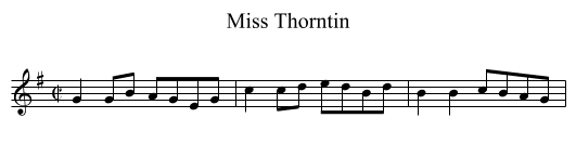 Miss Thorntin - staff notation