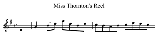 Miss Thornton's Reel - staff notation