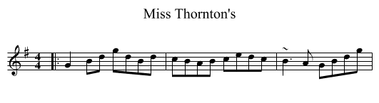Miss Thornton's - staff notation