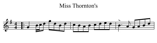 Miss Thornton's - staff notation