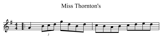 Miss Thornton's - staff notation