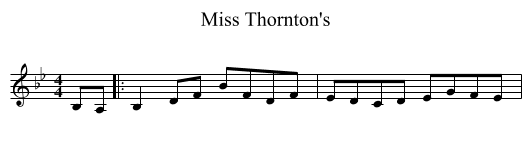 Miss Thornton's - staff notation