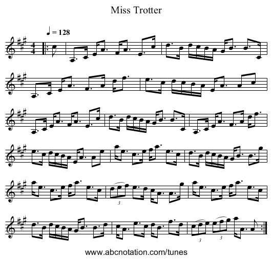 Miss Trotter - staff notation