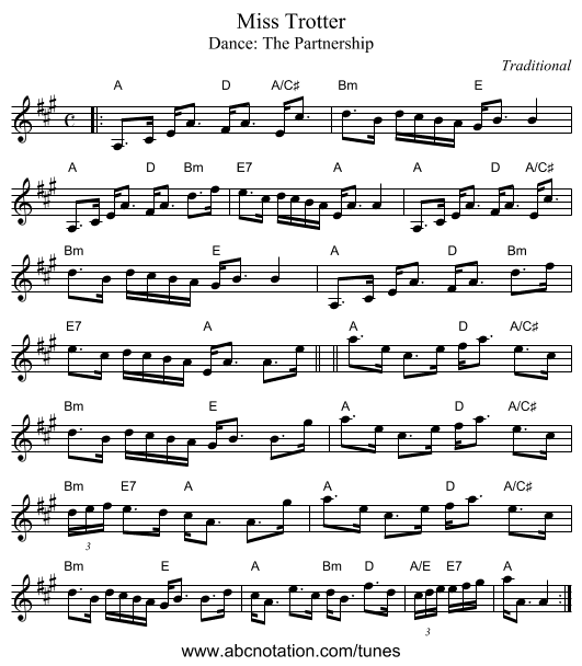 Miss Trotter - staff notation