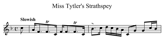 Miss Tytler's Strathspey - staff notation