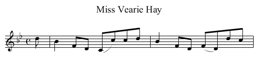 Miss Vearie Hay - staff notation