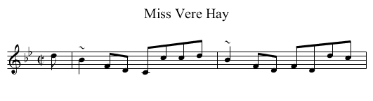 Miss Vere Hay - staff notation