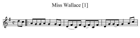 Miss Wallace [1] - staff notation