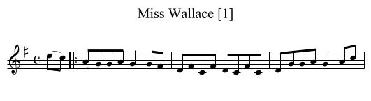 Miss Wallace [1] - staff notation