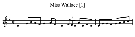 Miss Wallace [1] - staff notation