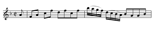 Miss Wallace's Reel - staff notation