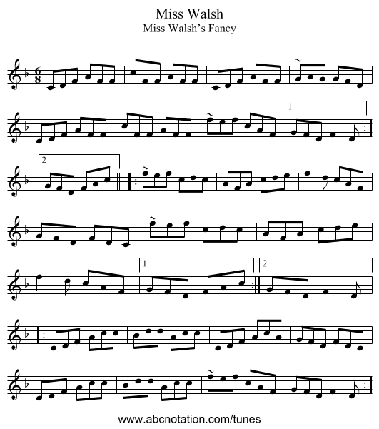 Miss Walsh - staff notation