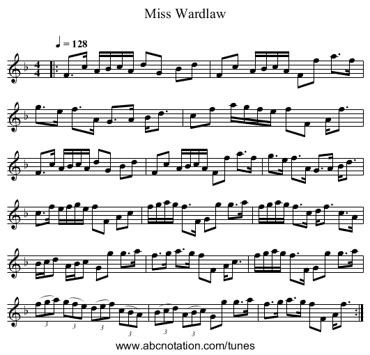 Miss Wardlaw - staff notation