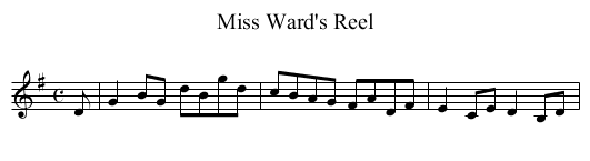 Miss Ward's Reel - staff notation