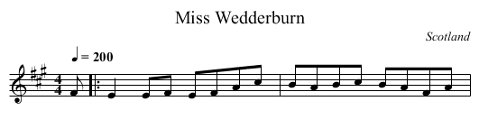 Miss Wedderburn - staff notation
