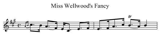 Miss Wellwood's Fancy - staff notation