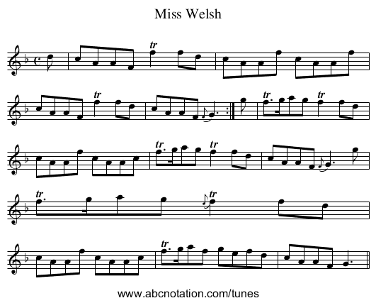 Miss Welsh - staff notation