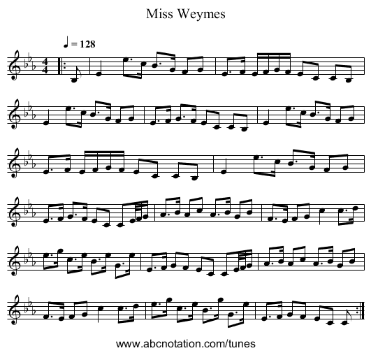 Miss Weymes - staff notation