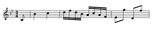 Miss Wharton Duff - staff notation