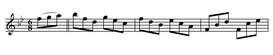 Miss Wharton Duff's jig - staff notation