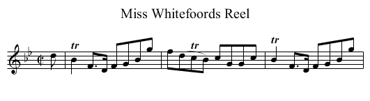 Miss Whitefoords Reel - staff notation
