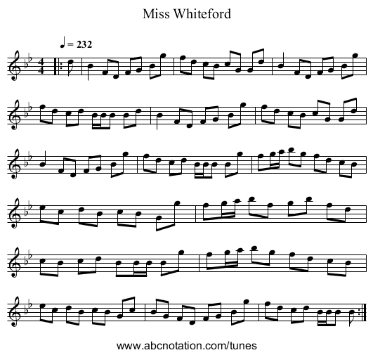 Miss Whiteford - staff notation
