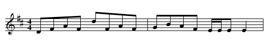 Miss Winley's Reel - staff notation
