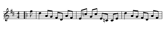 Miss Wright of Laton - staff notation