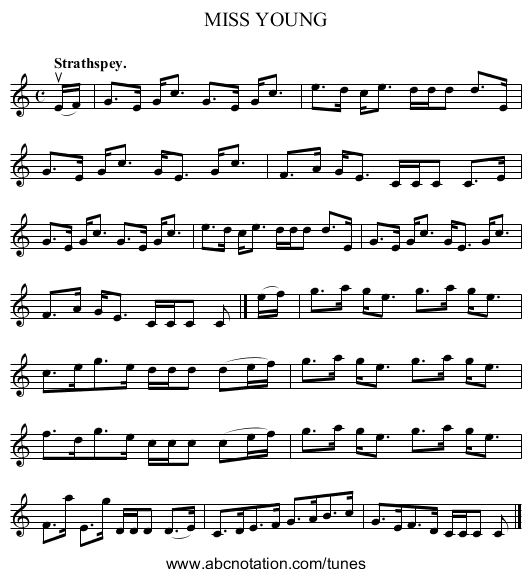 MISS YOUNG - staff notation
