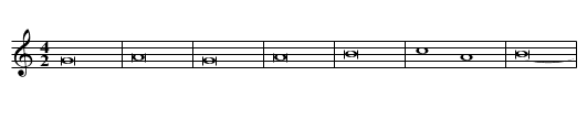 Missa Ad coenam Agni First Section Sanctus - staff notation