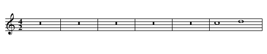 Missa Ad fugam Agnus II - staff notation