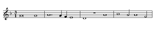 Missa Ad fugam / Sanctus (version II) - staff notation