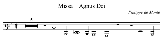 Missa – Agnus Dei - staff notation