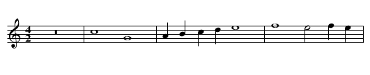 Missa Ave Maria (1594) First Section Sanctus - staff notation