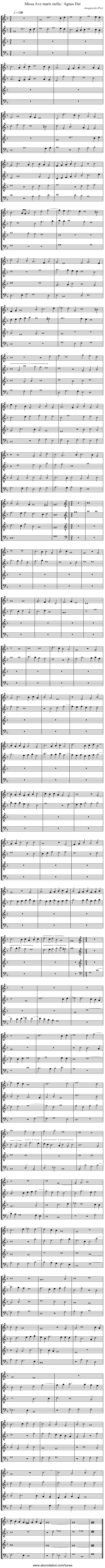 Missa Ave maris stella / Agnus Dei - staff notation
