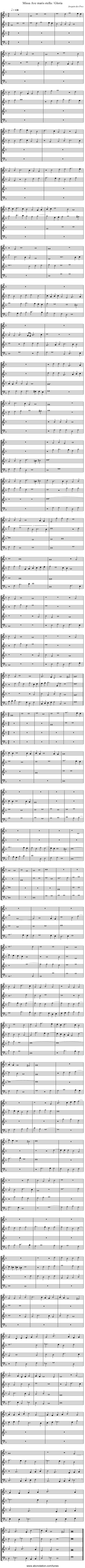Missa Ave maris stella / Gloria - staff notation