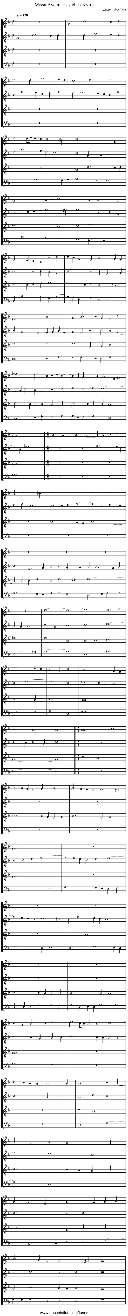 Missa Ave maris stella / Kyrie - staff notation