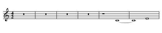 Missa Ave regina coelorum Crucifixus Credo - staff notation